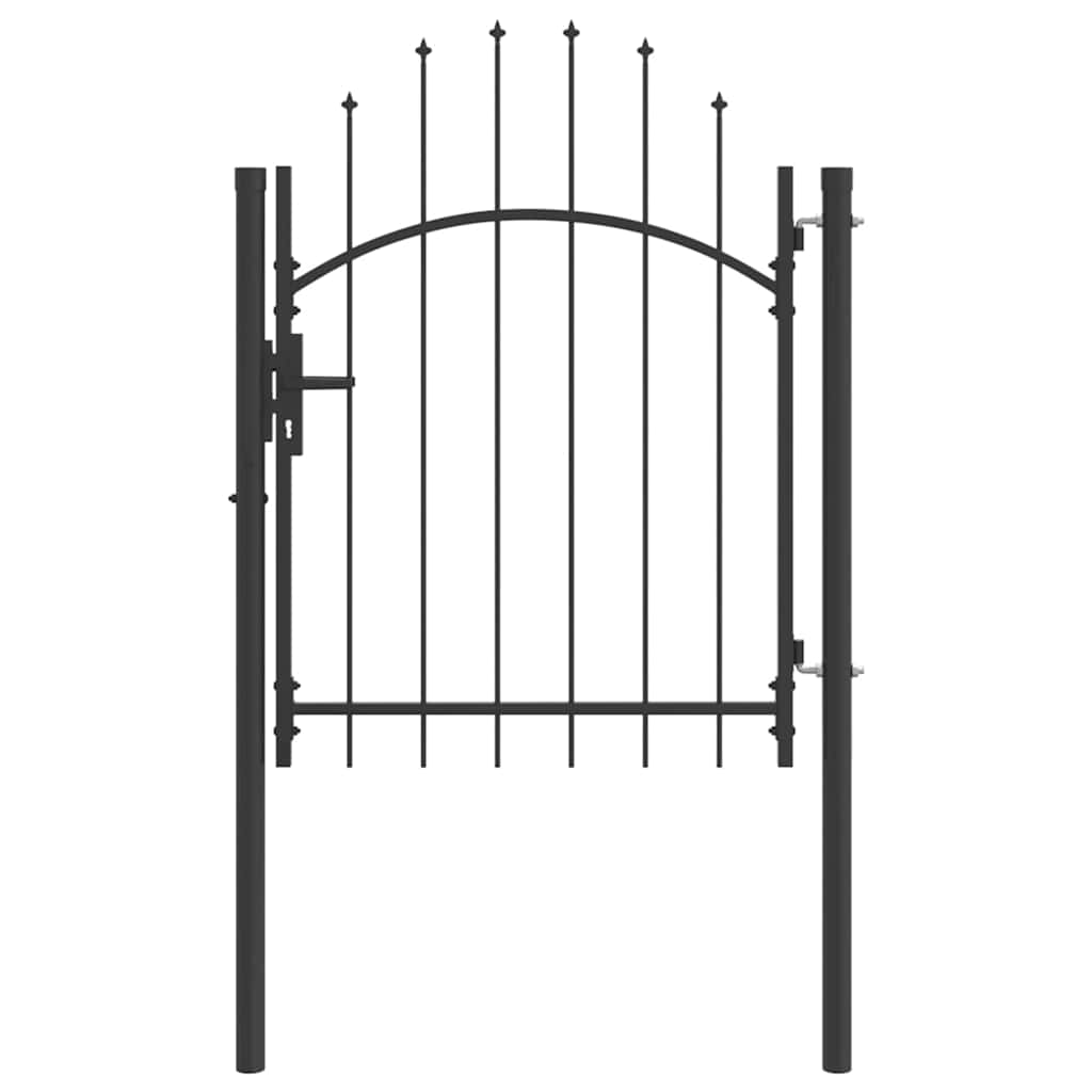 Gartentor mit Schloss Grau 100 x 150 cm Stahl
