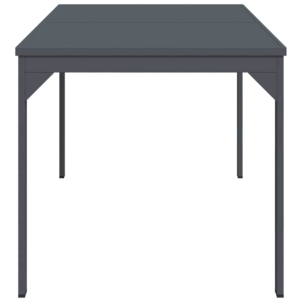 Ausziehtisch Anthrazit 180 x 80 x 76 cm Stahl