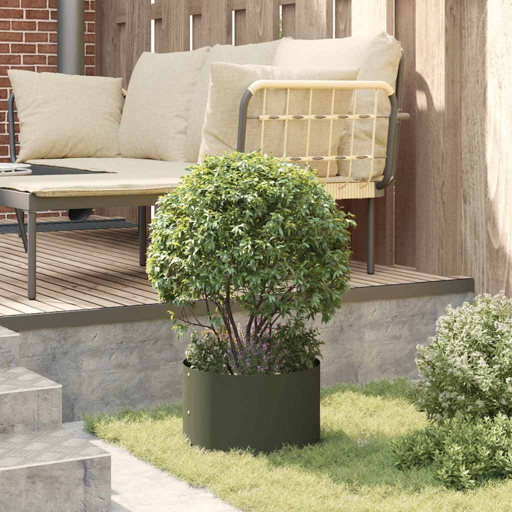 Gartenpflanzer 5 pcs Olivgrün 30 x 30 x 20 cm Stahl