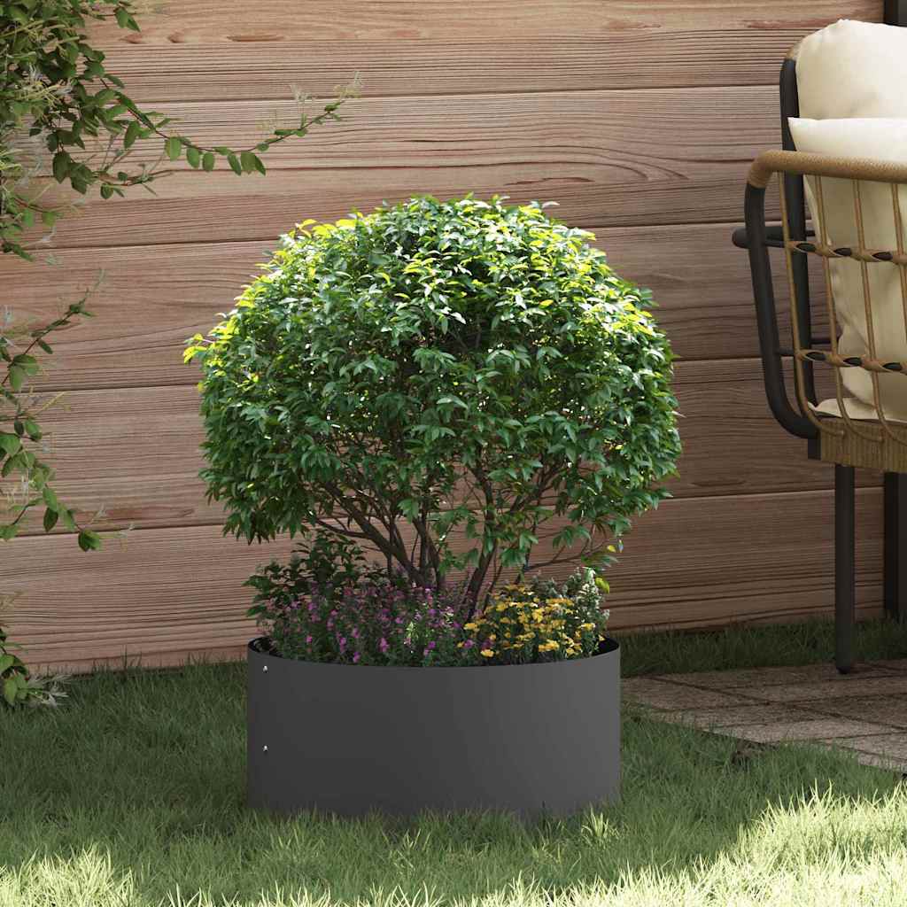 Gartenblumentopf Schwarz 40 x 40 x 20 cm Stahl