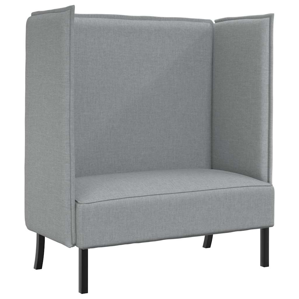 Hoher Rücken Sofa Hellgrau 109 x 56 x 121 cm Stoff