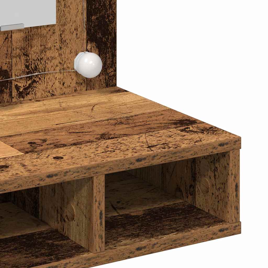 Spiegelschrank Altholz 62 x 31,5 x 62 cm Holzwerkstoff