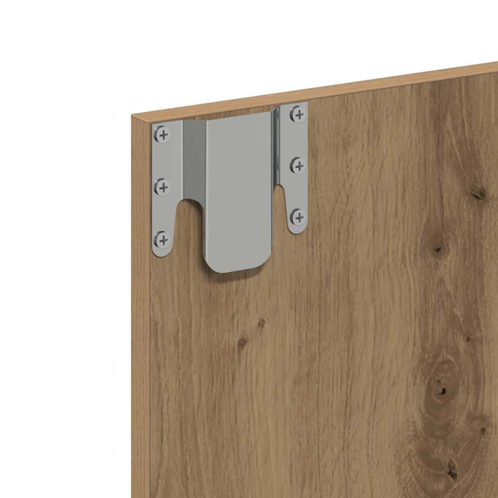 Spiegelschrank mit Regal Eiche handwerklich 62 x 31,5 x 62 cm