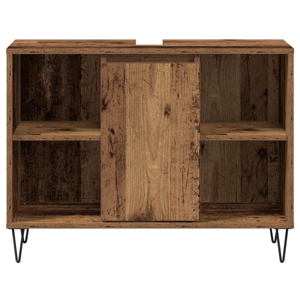 Badezimmer Schrank Altholz 80 x 33 x 60 cm Holzwerkstoff