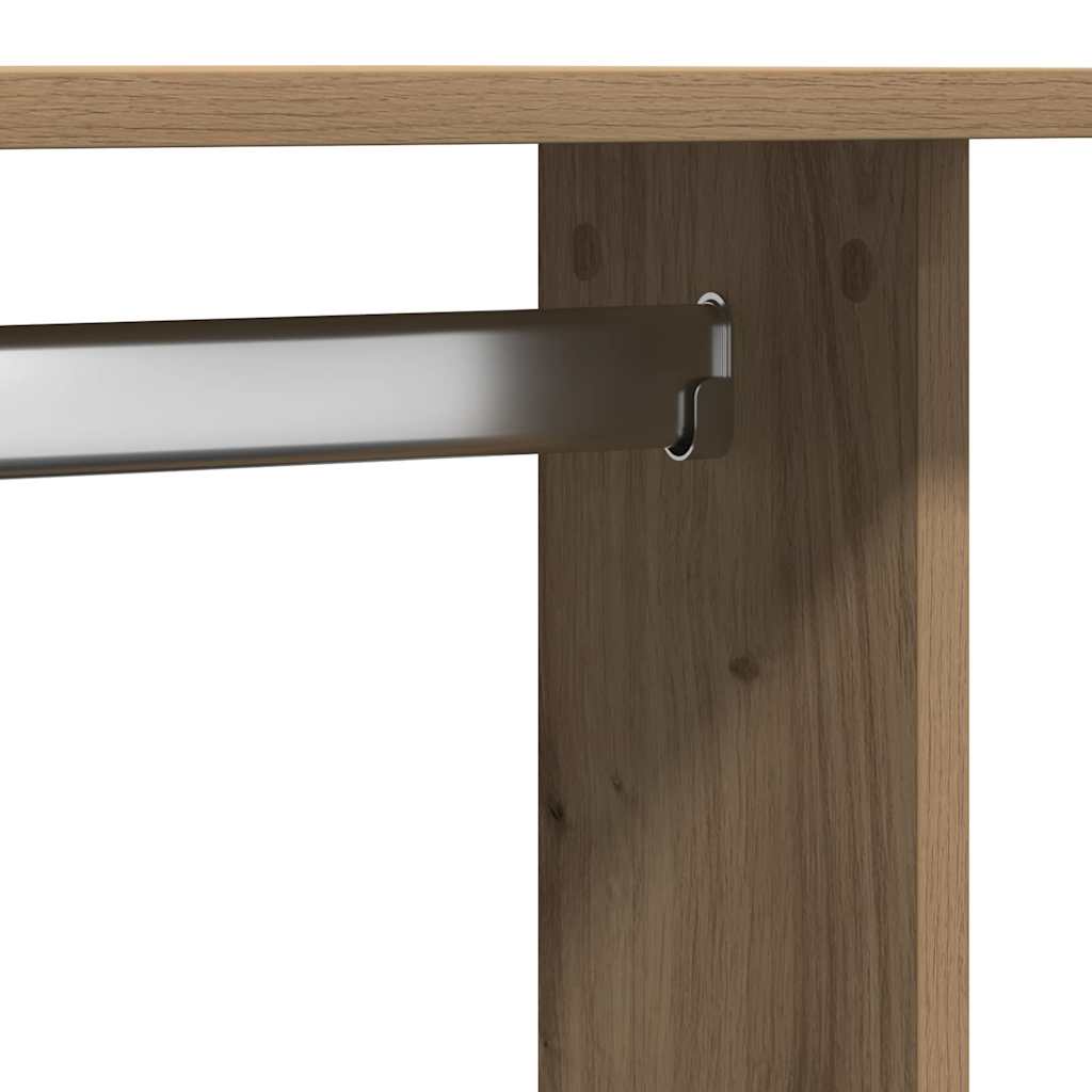 Kleiderschrank mit Regal Eiche handwerklich 102 x 38 x 110 cm