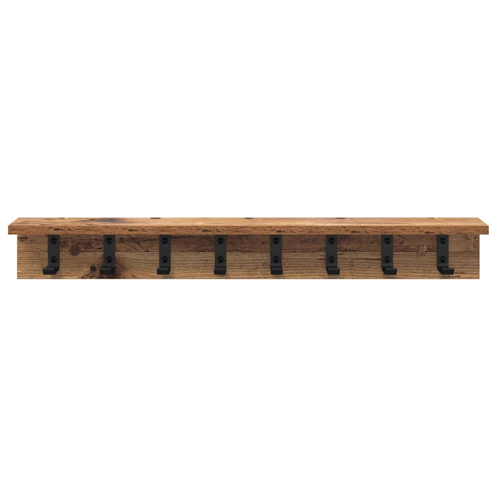Wandmontierter Kleiderständer Altholz 80 x 10.5 x 10.5 cm