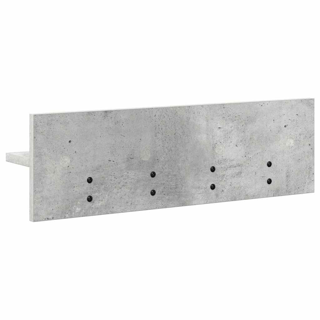 Wandmontierter Kleiderständer Betongrau 60 x 10.5 x 18 cm