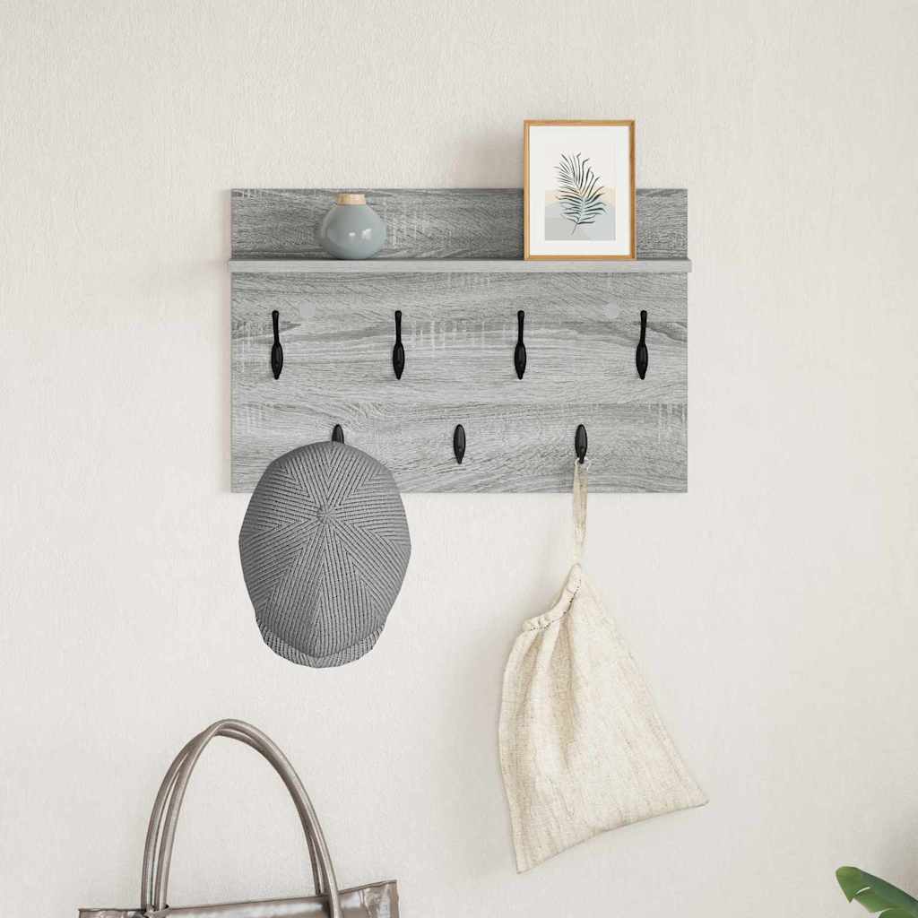 Wandmontierter Kleiderständer Grau Sonoma 60 x 40 x 12 cm