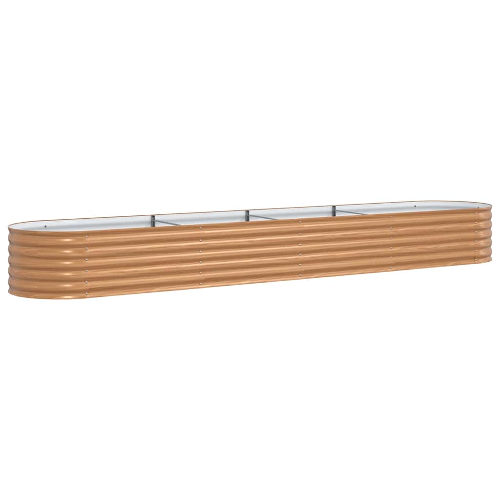 Garten-Hochbeet Braun 400 x 80 x 44 cm Stahl