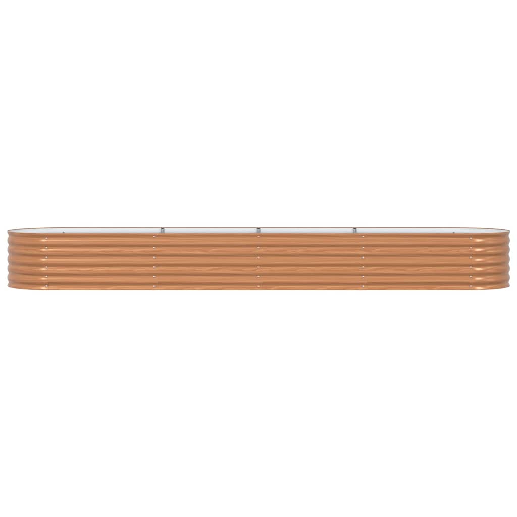 Garten-Hochbeet Braun 400 x 80 x 44 cm Stahl