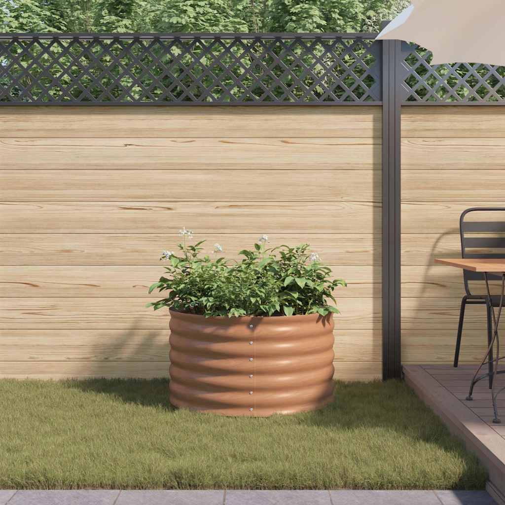 Garten-Hochbeet Braun 80 x 80 x 44 cm Stahl