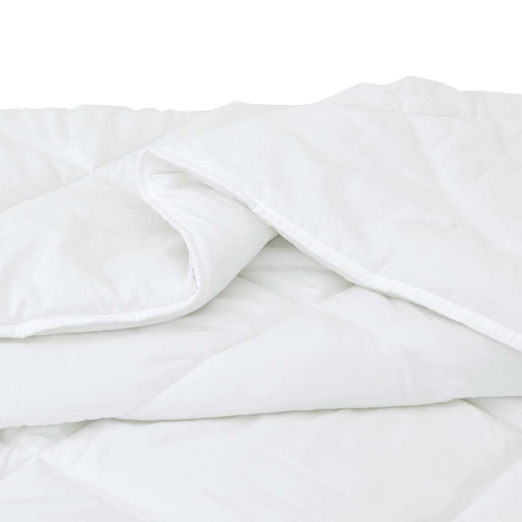 Steppbett mit Kissen 2 pcs Weiß 135 x 200 cm Mikrofaser