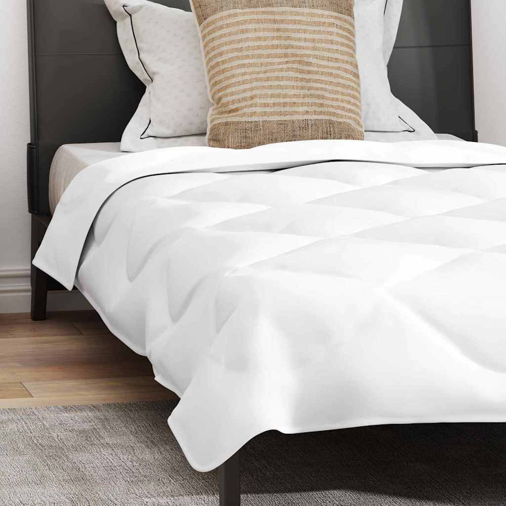 Steppbett mit Kissen 2 pcs Weiß 135 x 200 cm Mikrofaser