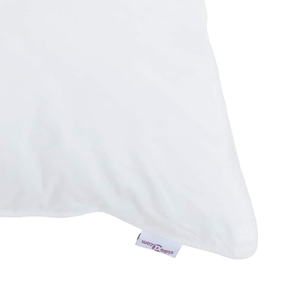 Steppbett mit Kissen 2 pcs Weiß 140 x 200 cm Mikrofaser