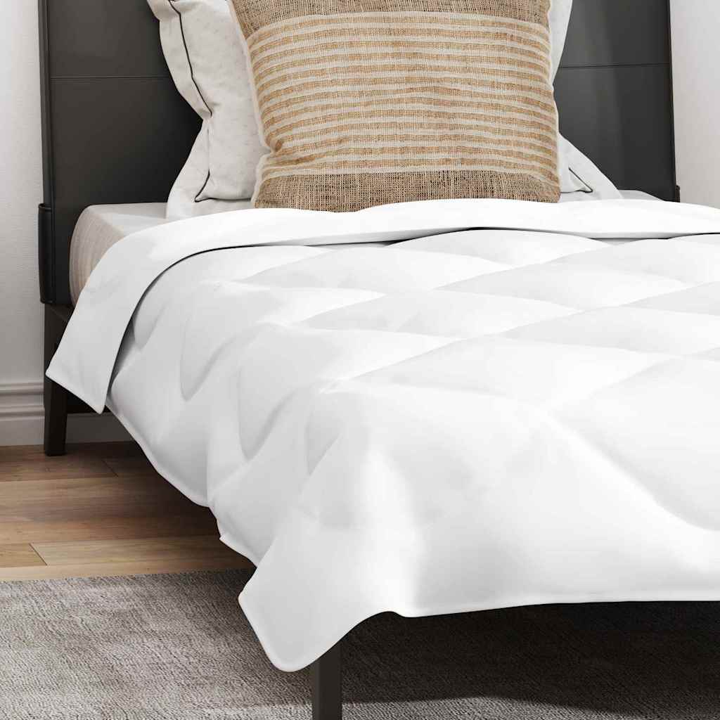 Steppbett mit Kissen 2 pcs Weiß 140 x 200 cm Mikrofaser