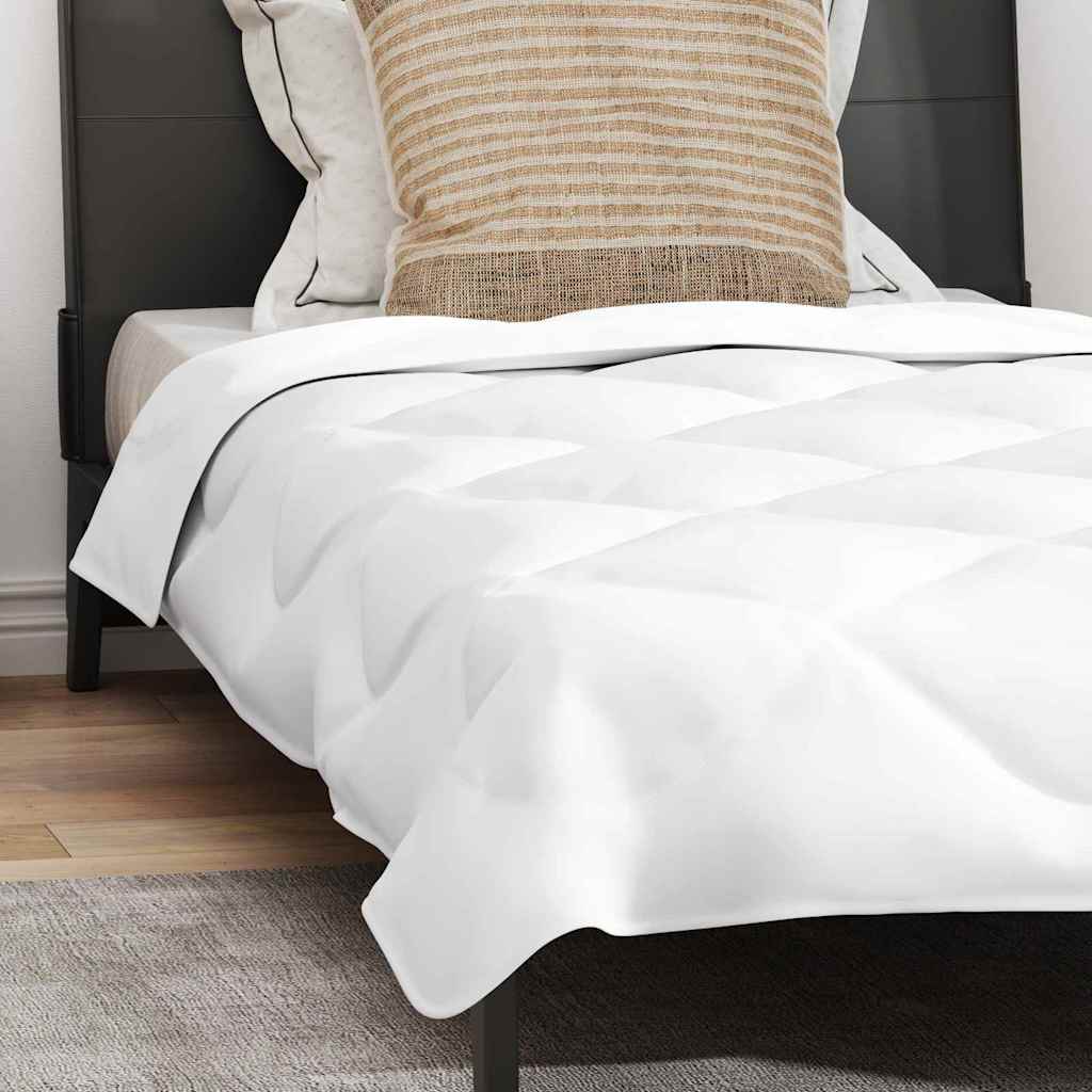 Steppbett mit Kissen 2 pcs Weiß 155 x 200 cm Mikrofaser