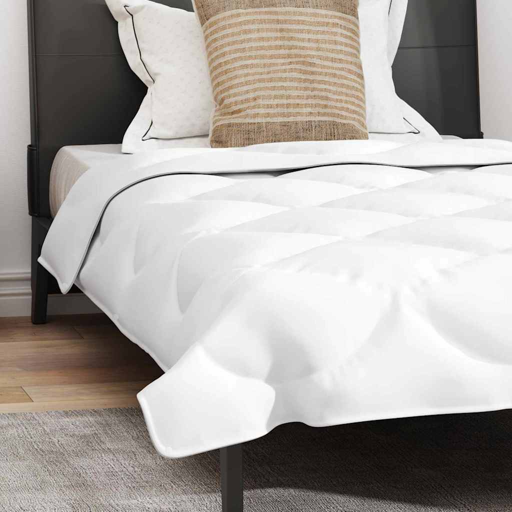 Steppbett mit Kissen 2 pcs Weiß 135 x 200 cm Mikrofaser