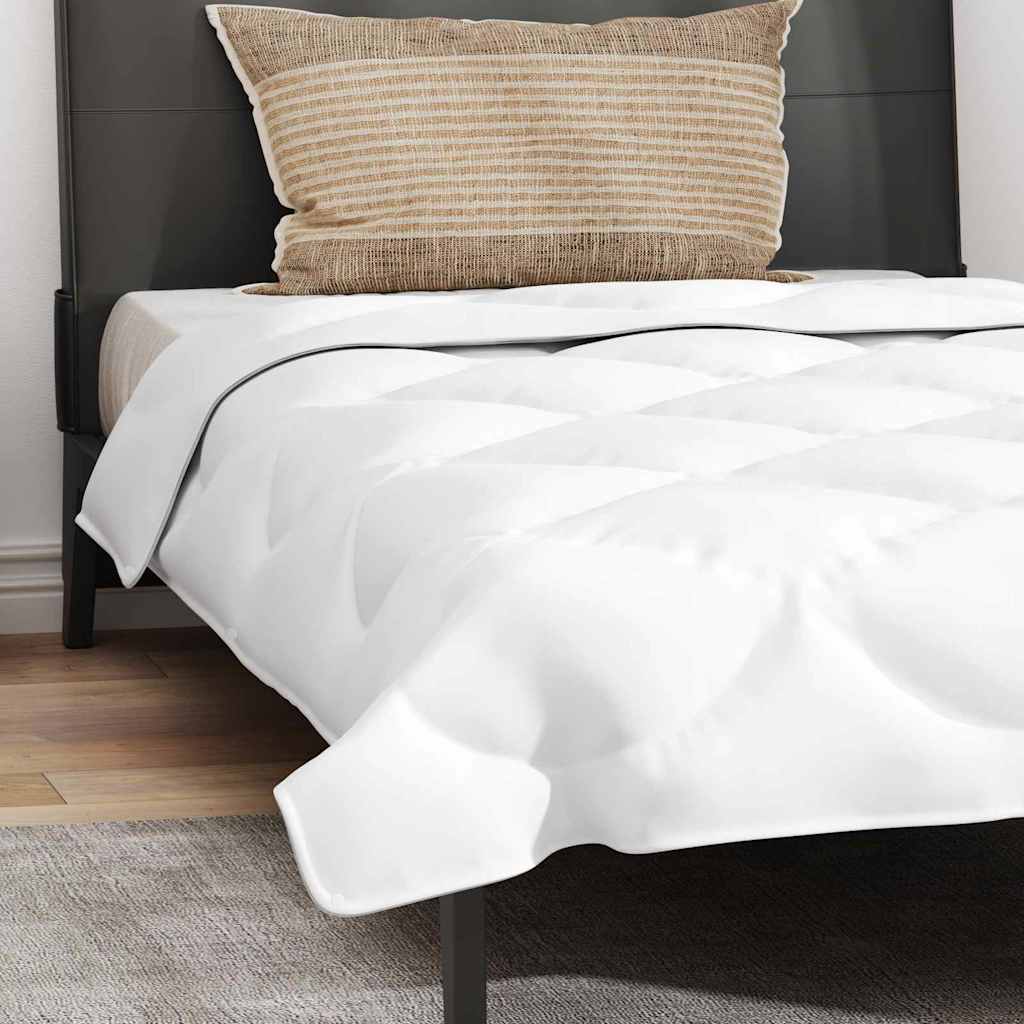 Steppbett mit Kissen 2 pcs Weiß 140 x 200 cm Mikrofaser