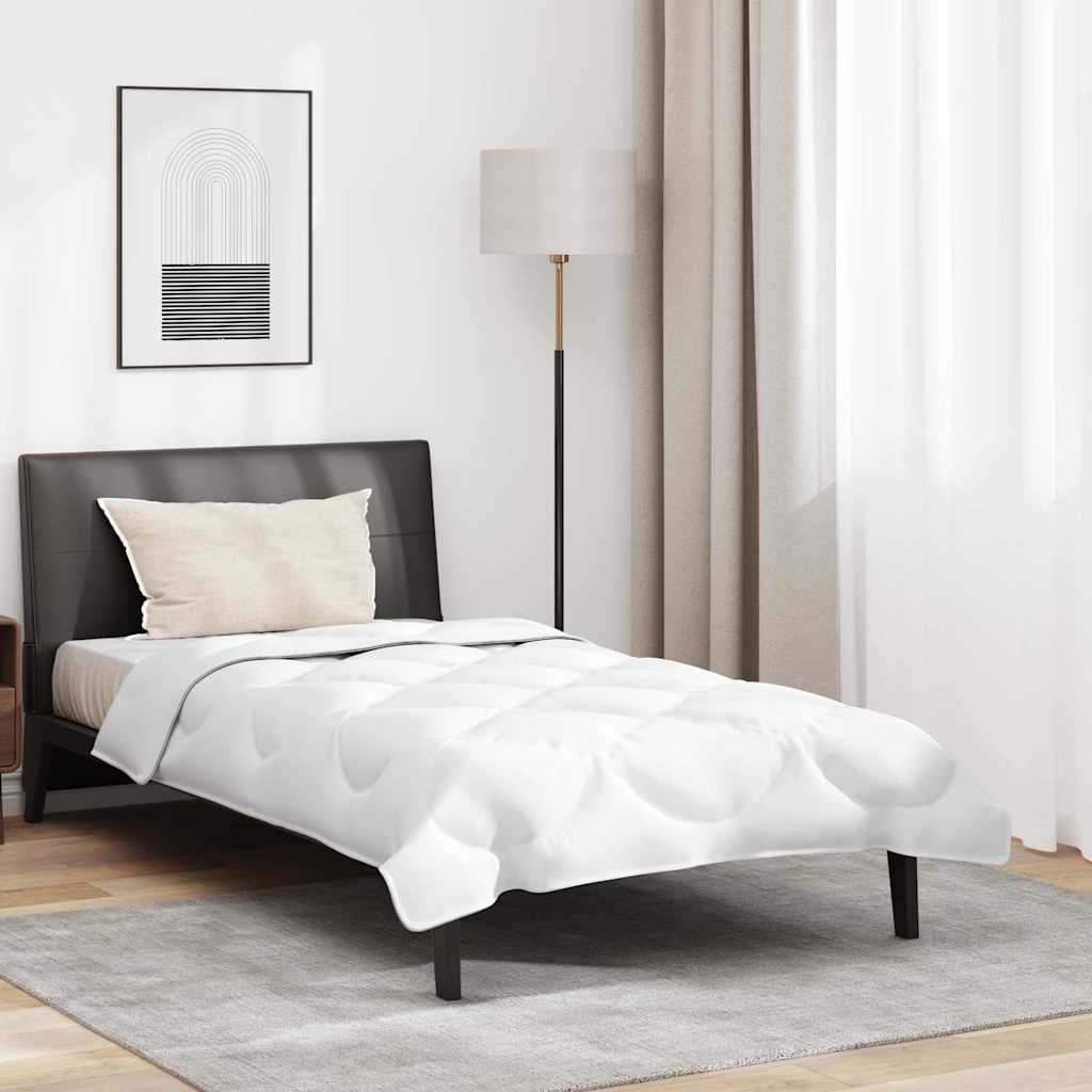 Steppbett mit Kissen 2 pcs Weiß 140 x 200 cm Mikrofaser