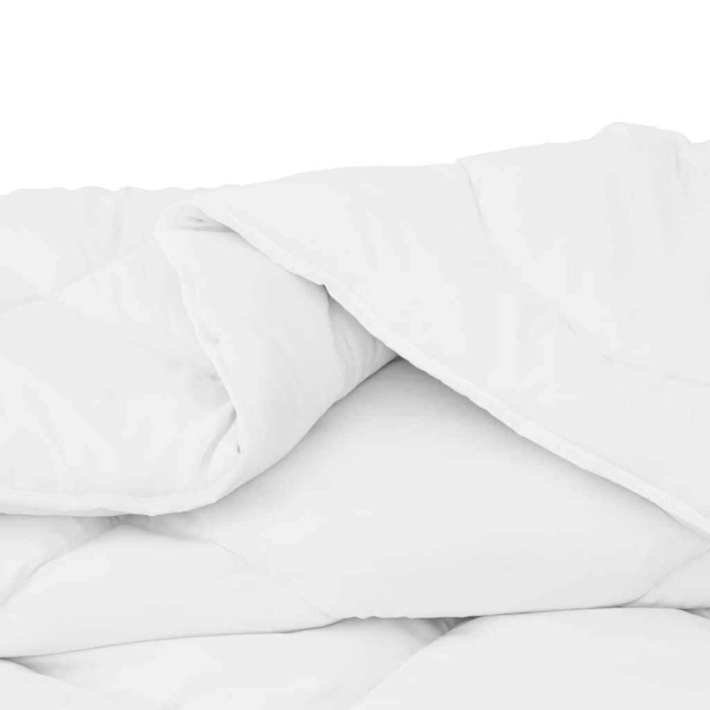 Steppbett mit Kissen 2 pcs Weiß 140 x 200 cm Mikrofaser