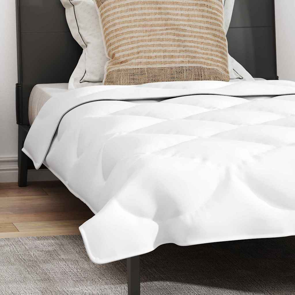 Steppbett mit Kissen 2 pcs Weiß 140 x 200 cm Mikrofaser