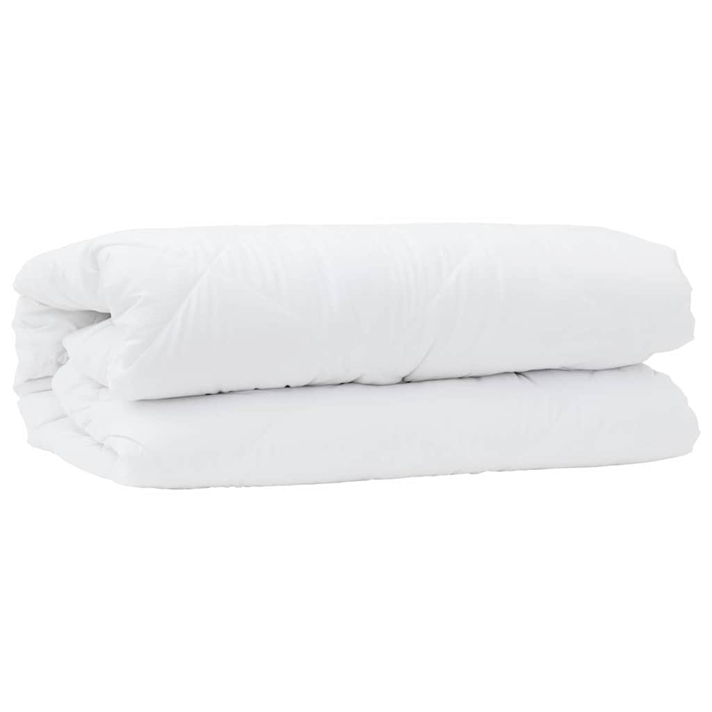 Steppbett mit Kissen 2 pcs Weiß 140 x 200 cm Mikrofaser
