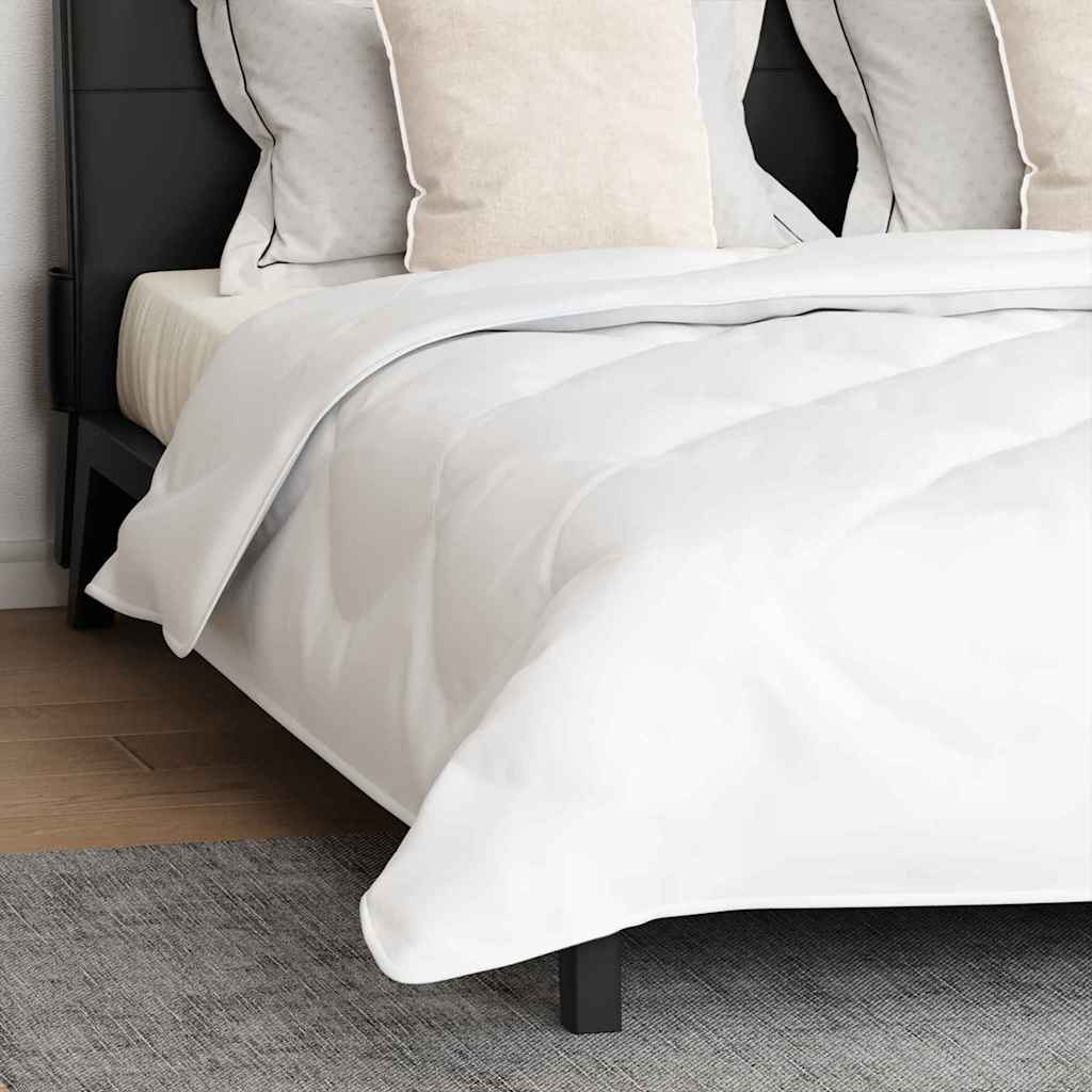 Bettdecke mit Kissen Argyle 3 pcs Weiß 240 x 200 cm Mikrofaser