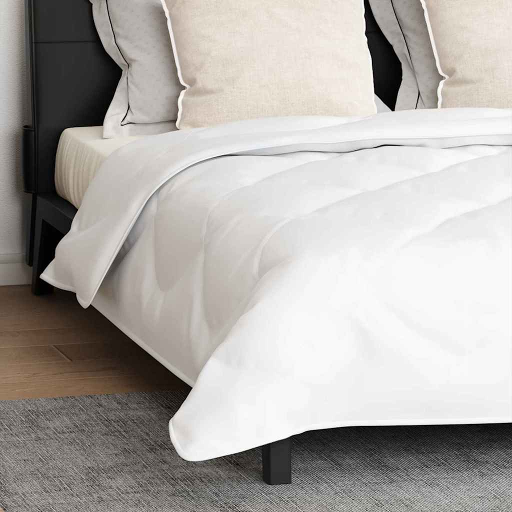 Bettdecke mit Kissen Argyle 3 pcs Weiß 240 x 200 cm Mikrofaser
