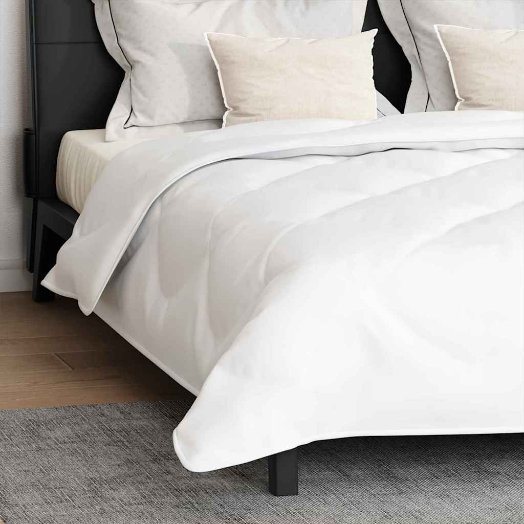 Bettdecke mit Kissen Argyle 3 pcs Weiß 200 x 220 cm Mikrofaser