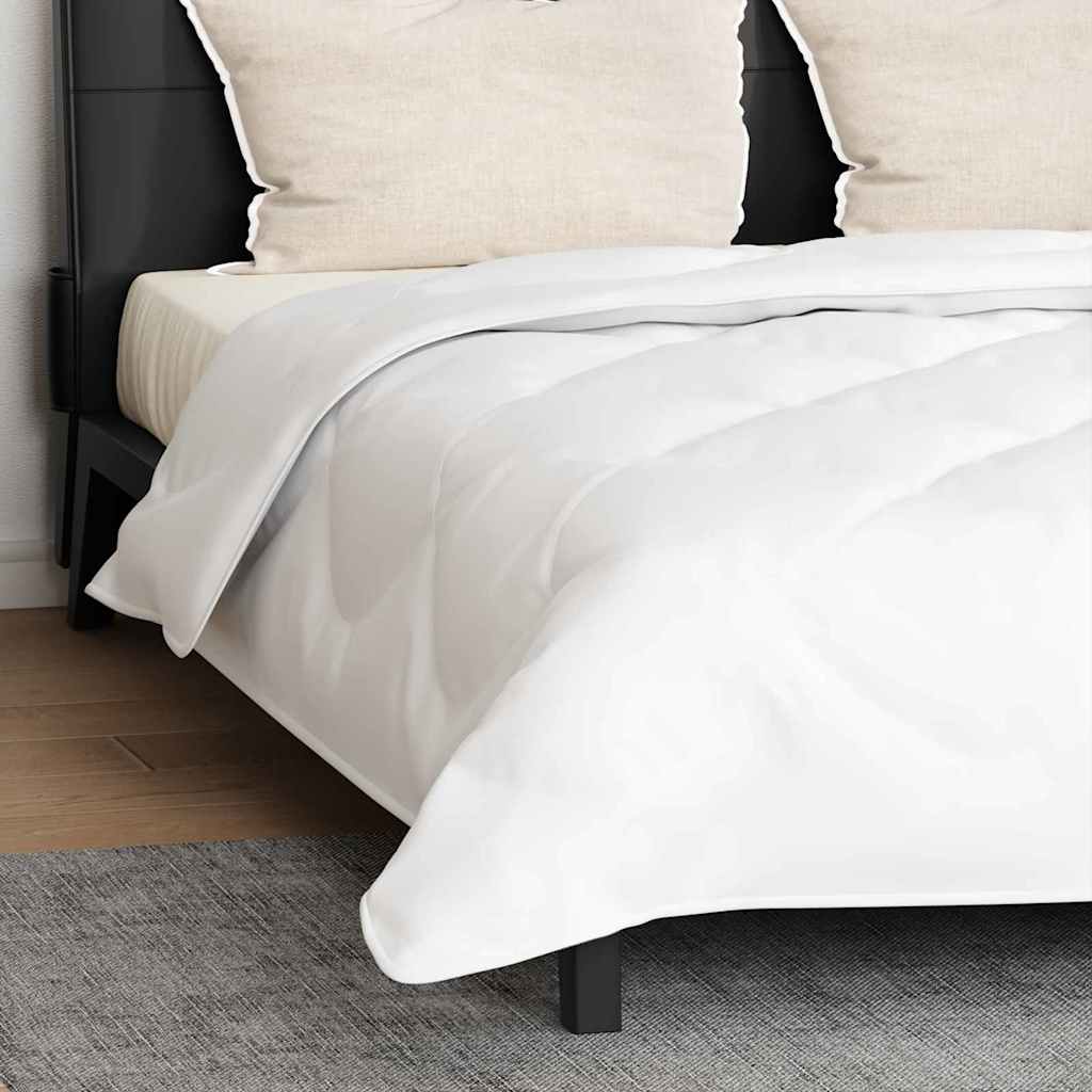 Bettdecke mit Kissen Argyle 3 pcs Weiß 240 x 220 cm Mikrofaser