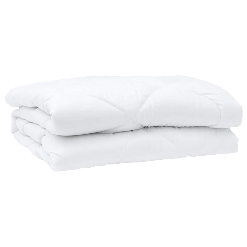 Bettdecke mit Kissen Argyle 3 pcs Weiß 240 x 220 cm Mikrofaser
