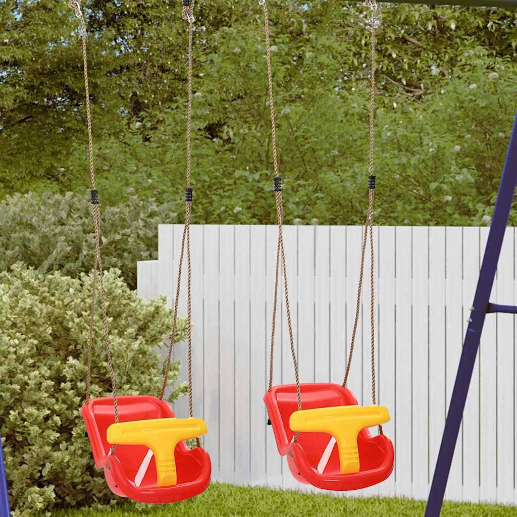 Babyschaukeln 2 pcs Rot 36 x 43 x 42 cm Plastik