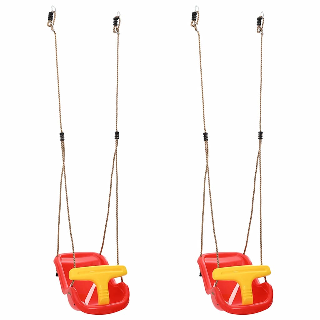 Babyschaukeln 2 pcs Rot 36 x 43 x 42 cm Plastik