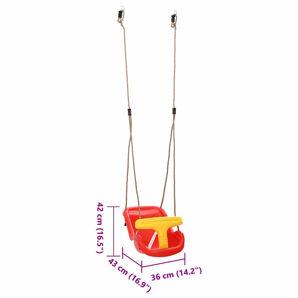 Babyschaukeln 2 pcs Rot 36 x 43 x 42 cm Plastik