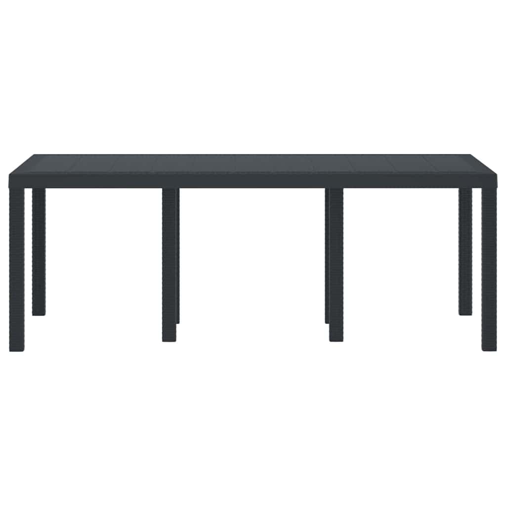 Gartentisch Anthrazit 200 x 100 x 73 cm Poly-Rattan