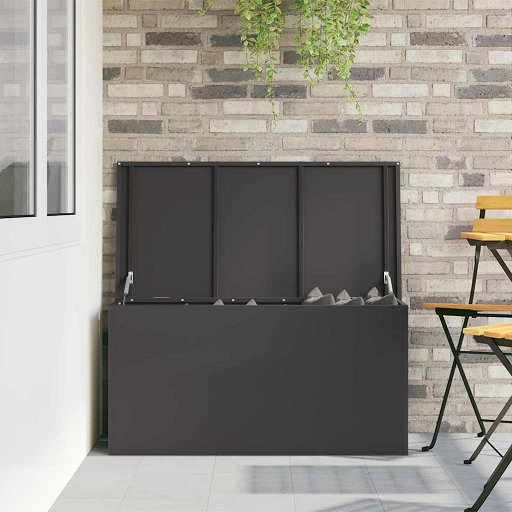 Außenlagerbox Schwarz 100 x 50.5 x 50 cm Kaltgewalzter Stahl