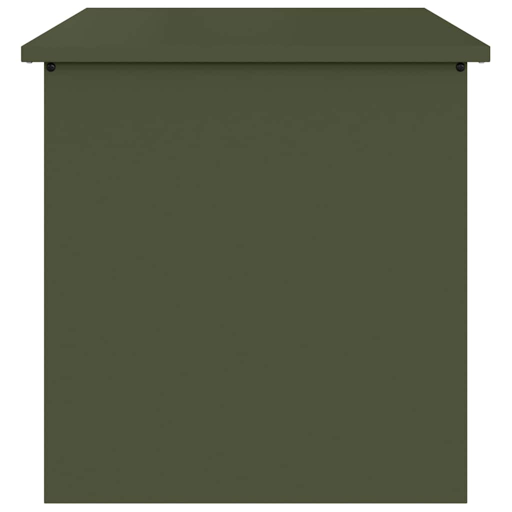 Außenlagerbox mit Speicher Olivgrün 55 x 50.5 x 50 cm Metall