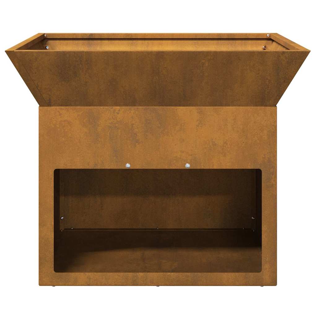 Feuerplatz Rostig 50 x 50 x 40 cm Witterungsbeständiger Stahl