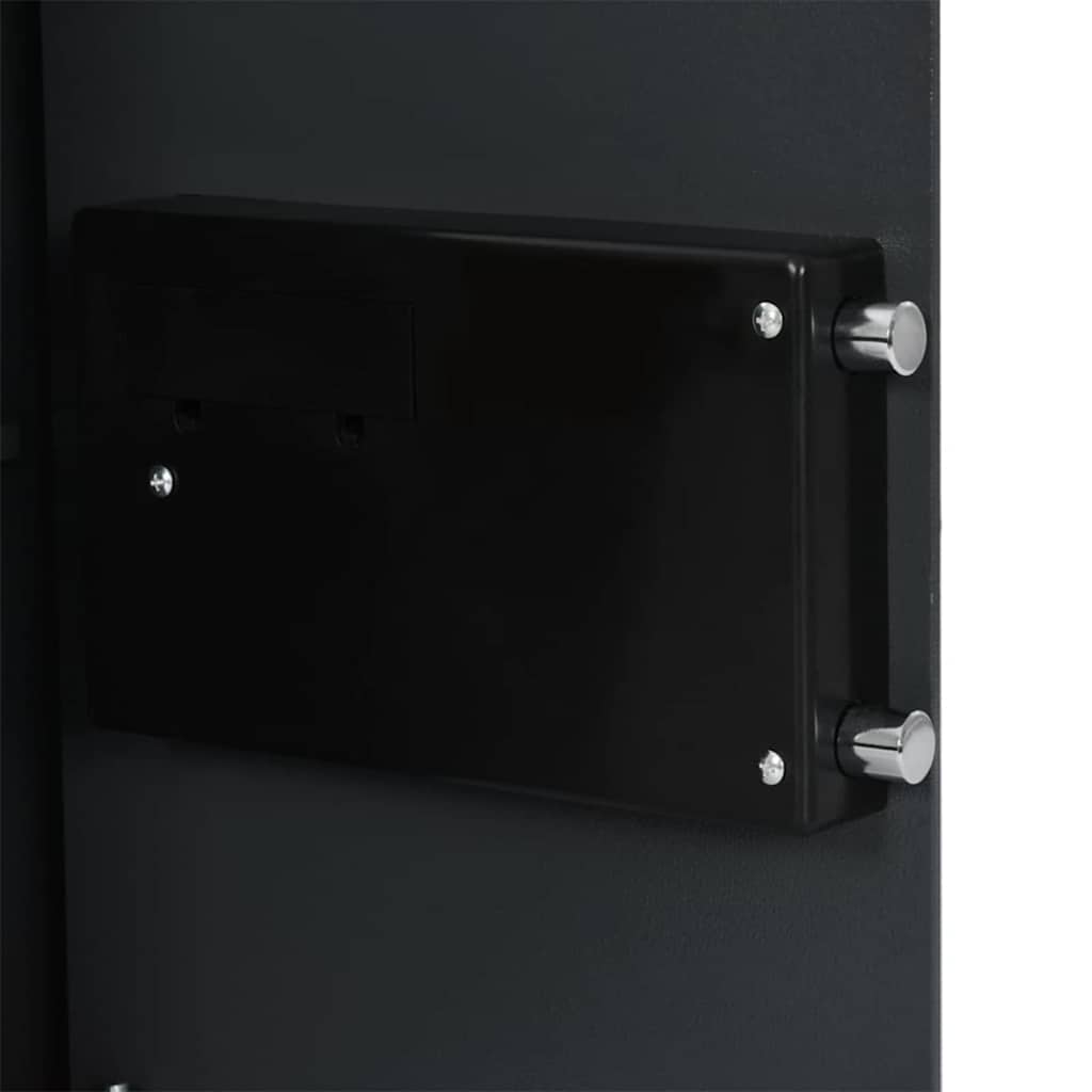 Digitaler Safe mit Schloss Dunkelgrau 31 x 35 x 50 cm Stahl