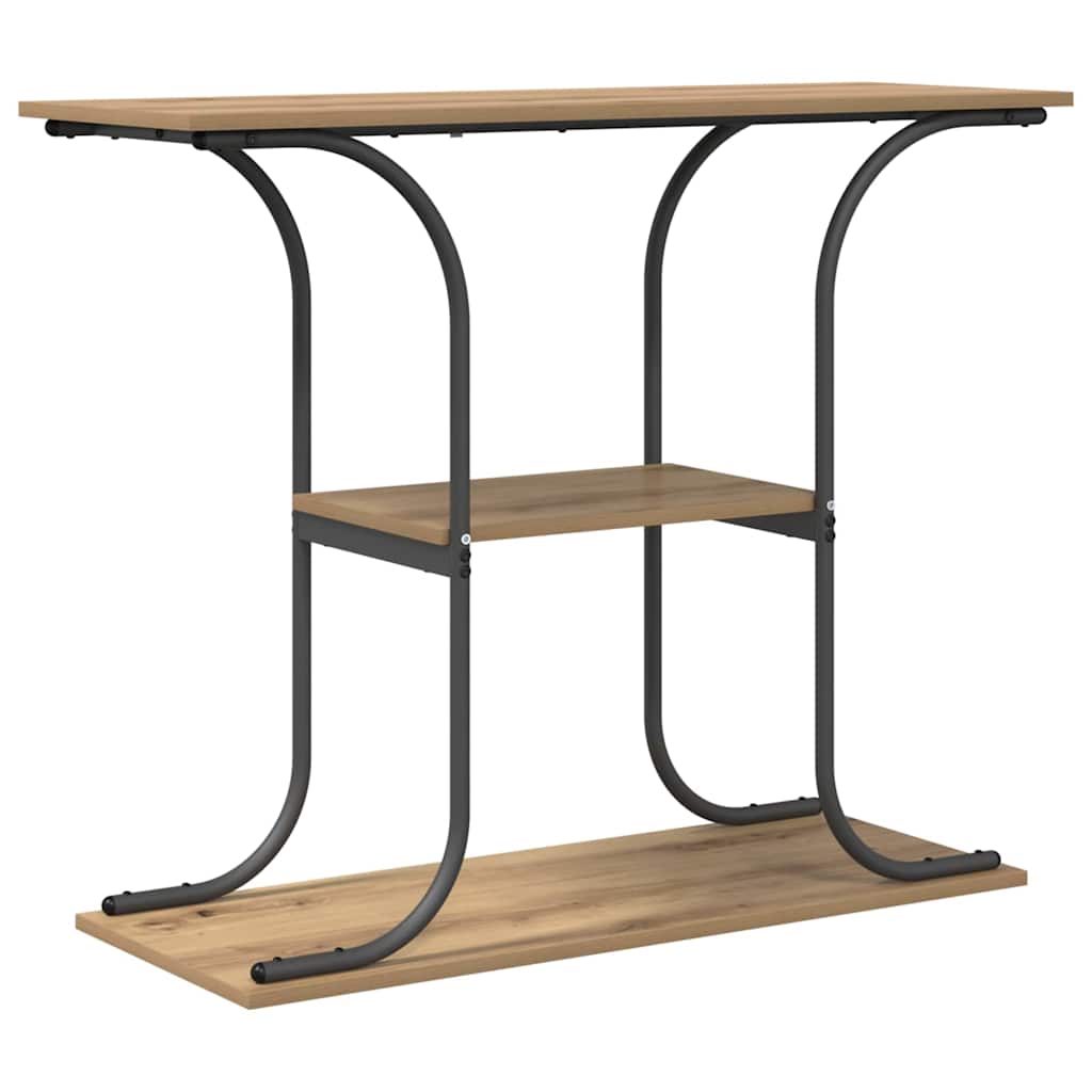 Konsolentisch mit Regal Eiche handwerklich 101 x 35 x 80,5 cm