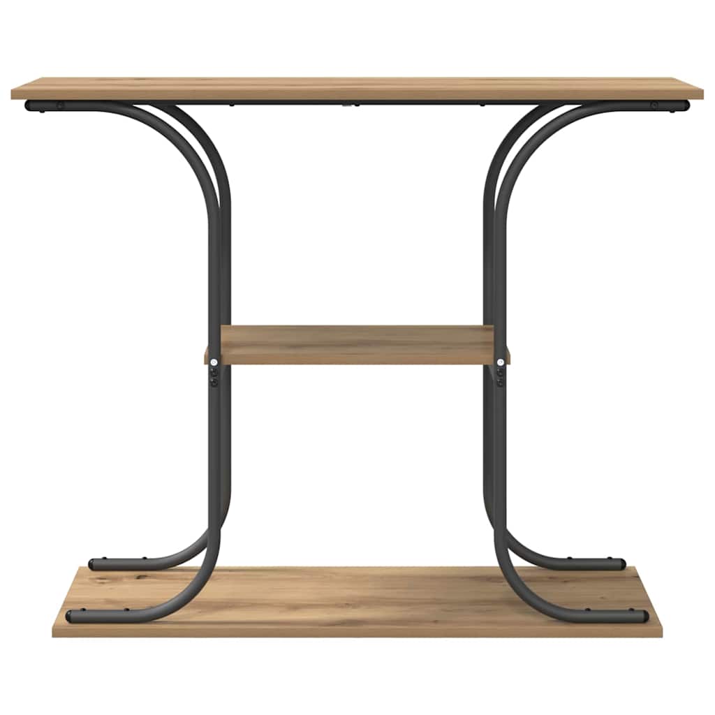 Konsolentisch mit Regal Eiche handwerklich 101 x 35 x 80,5 cm