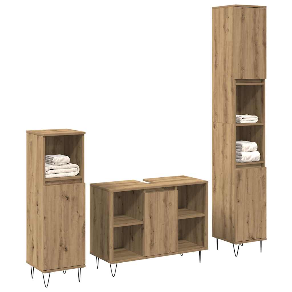Badezimmer Möbel Set 3 pcs Artisan Eiche 30 x 30 x 180 cm