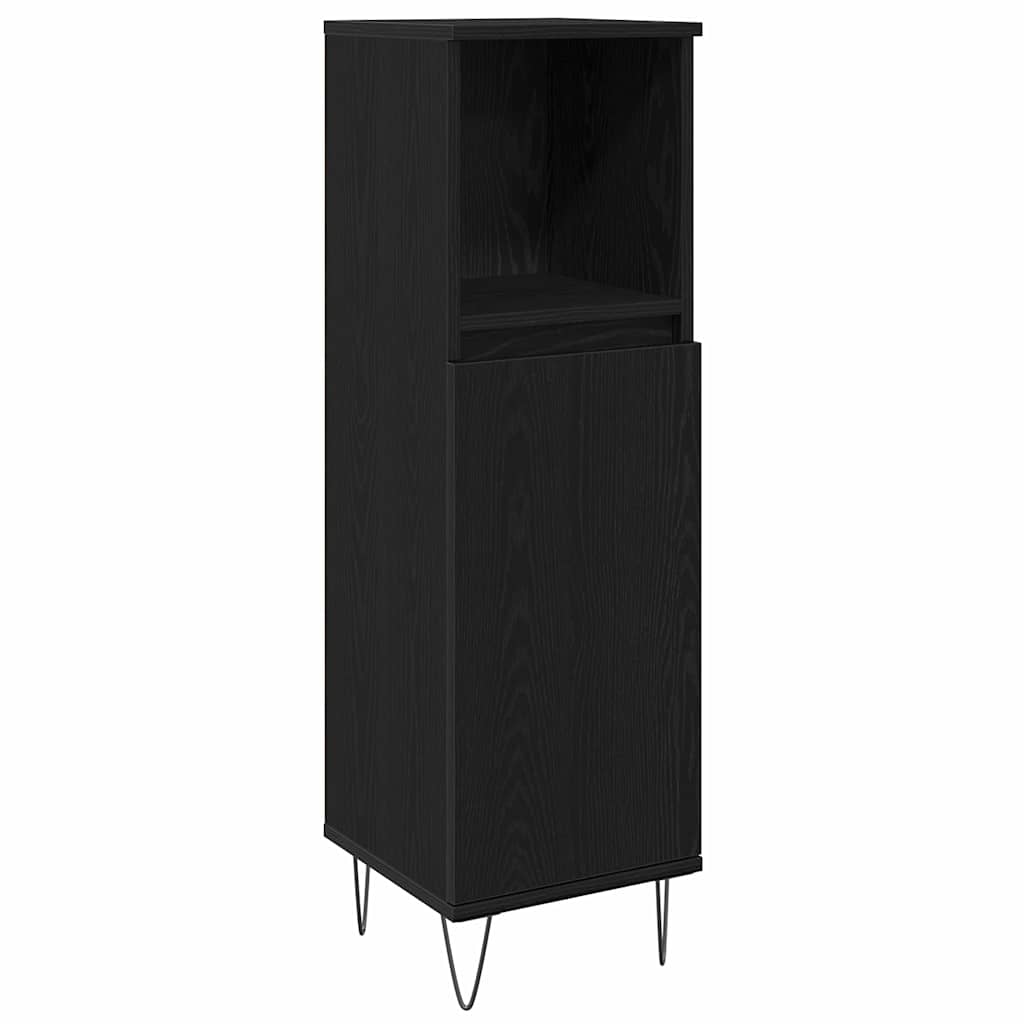 Badezimmer Möbel Set 3 pcs Schwarze Eiche 30 x 30 x 180 cm