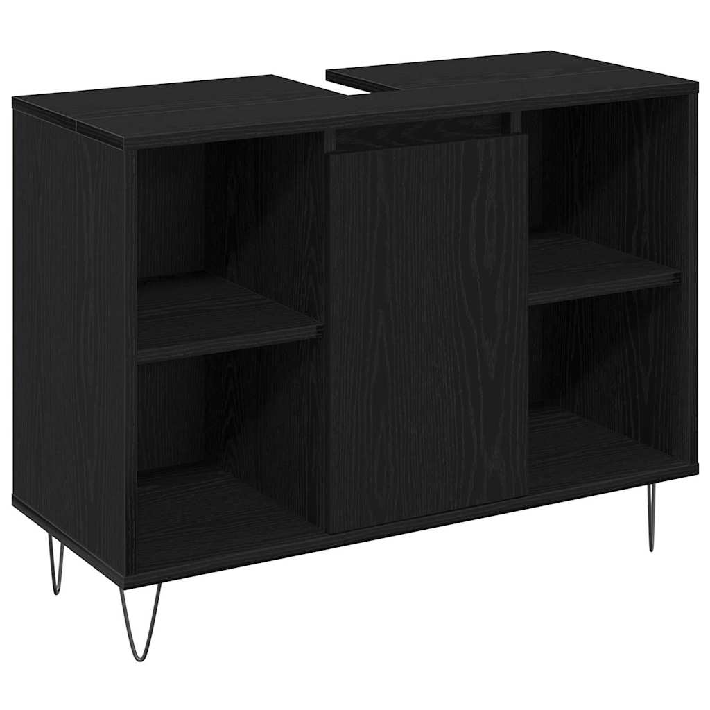 Badezimmer Möbel Set 3 pcs Schwarze Eiche 30 x 30 x 180 cm