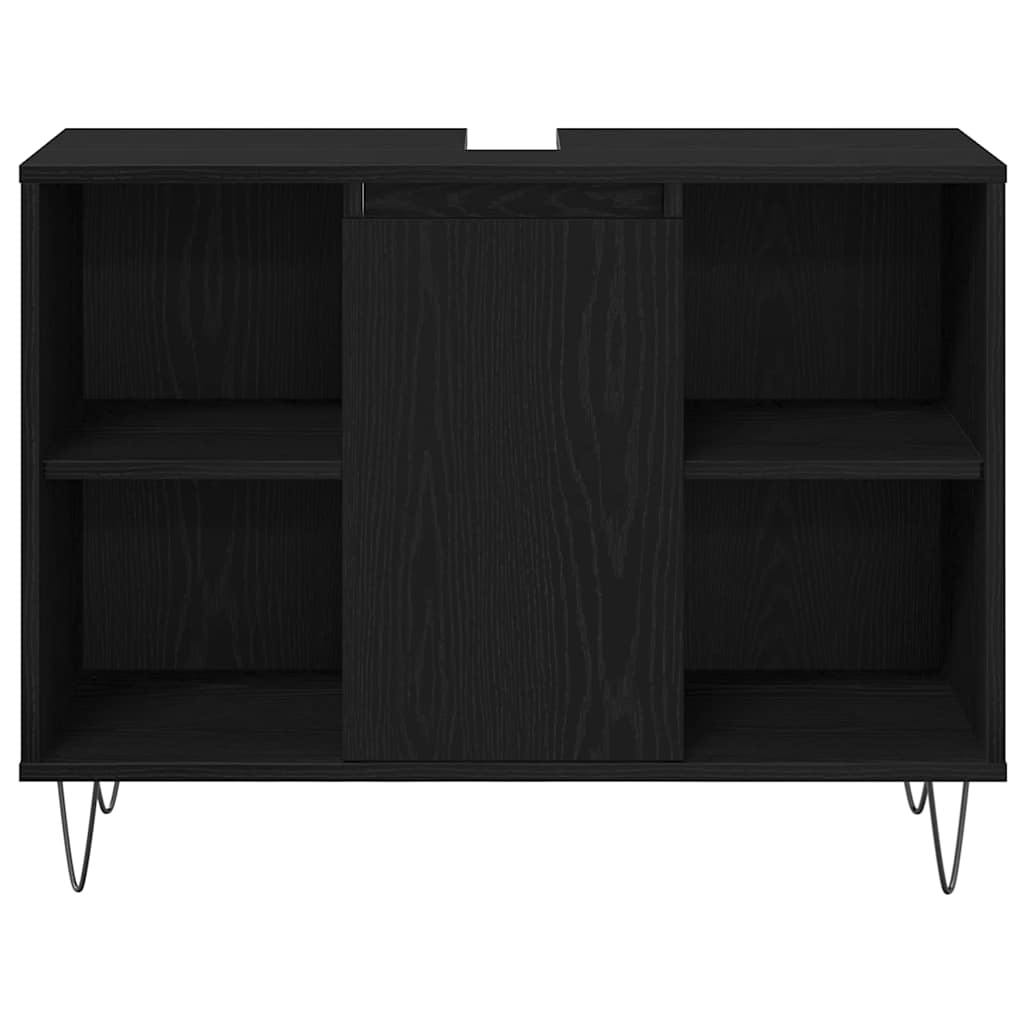 Badezimmer Möbel Set 3 pcs Schwarze Eiche 30 x 30 x 180 cm