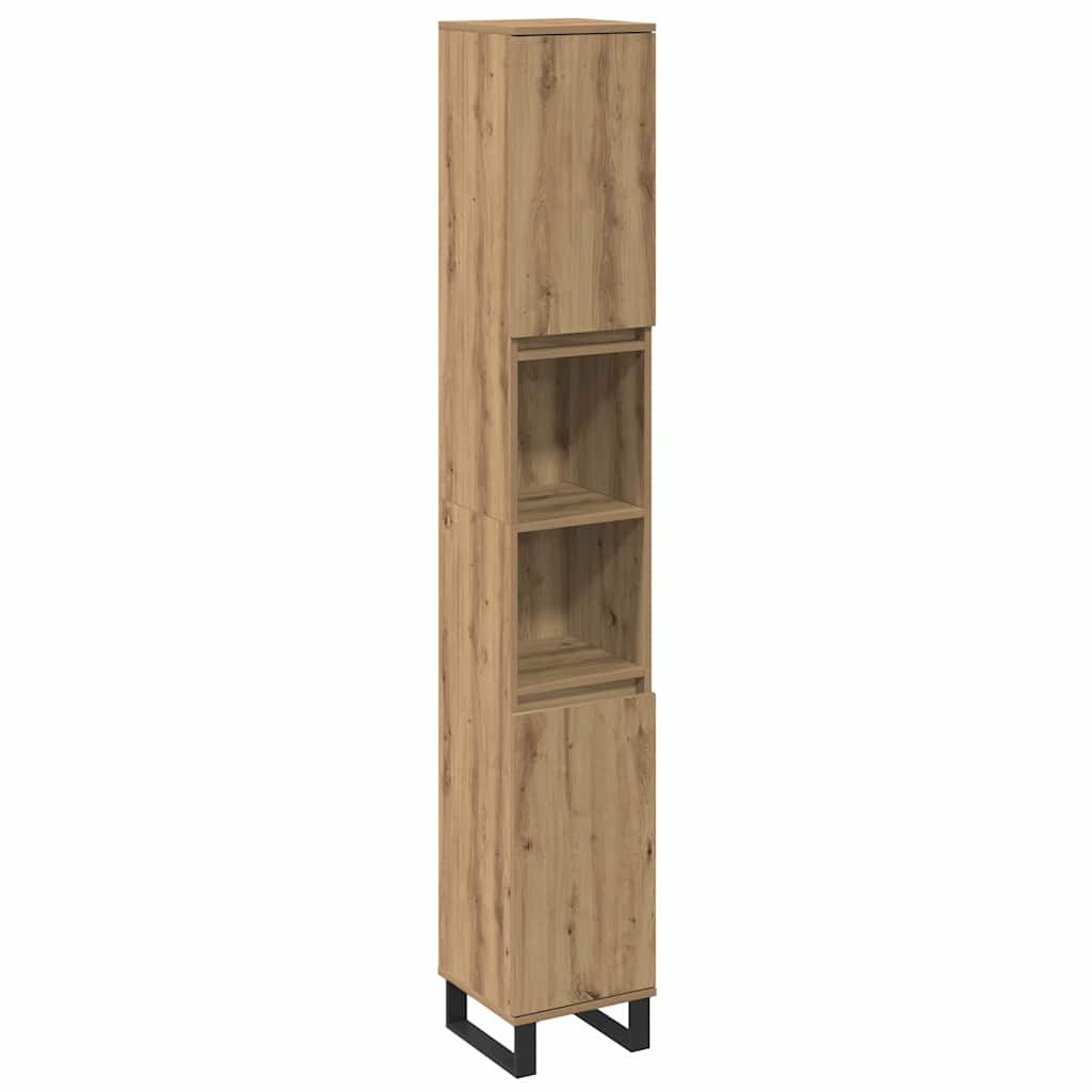 Badezimmermöbel Set 3 pcs Braun 30 x 30 x 180 cm Holzwerkstoff