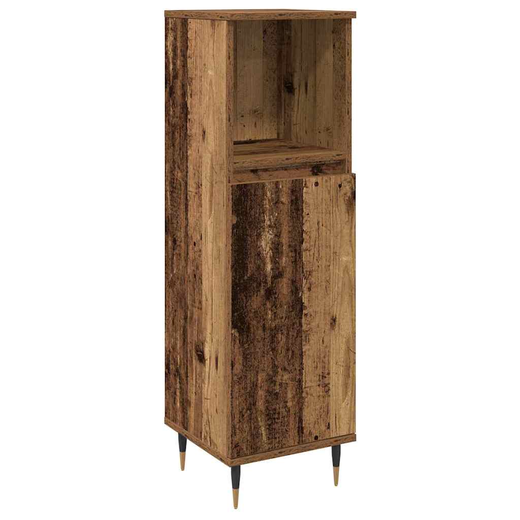 Badezimmermöbel Set mit Speicher 3 pcs Altholz 30 x 30 x 180 cm