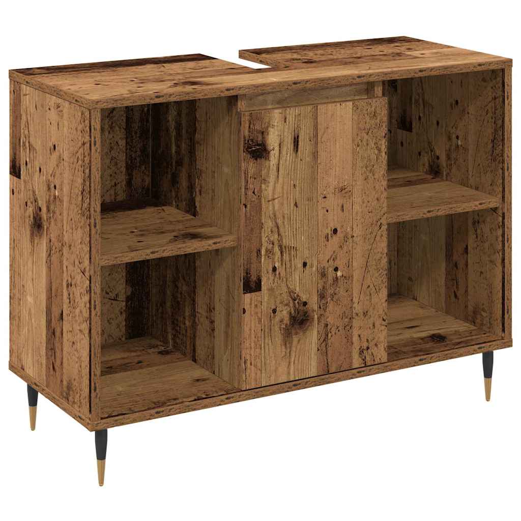 Badezimmermöbel Set mit Speicher 3 pcs Altholz 30 x 30 x 180 cm