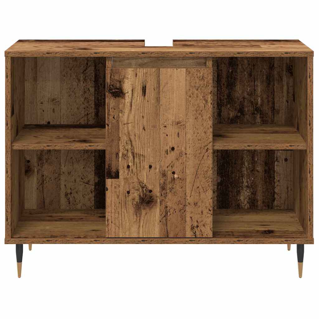 Badezimmermöbel Set mit Speicher 3 pcs Altholz 30 x 30 x 180 cm