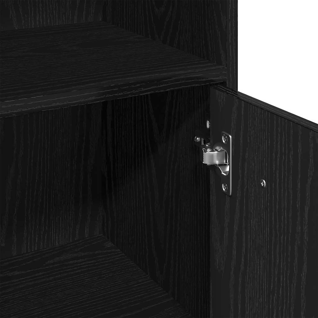 Badezimmermöbel Set 3 pcs Schwarze Eiche 30 x 30 x 180 cm